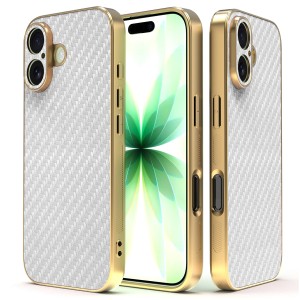 Etui Exoguard Goldline Carbon - Apple Iphone 17 - White