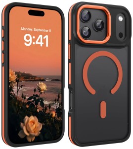 ETUI EXOGUARD MATTE 2.0 - APPLE IPHONE 17 PRO - BLACK / ORANGE