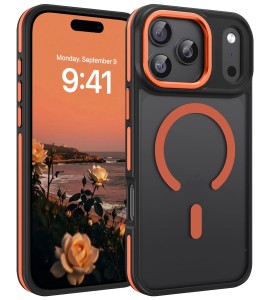 ETUI EXOGUARD MATTE 2.0 - APPLE IPHONE 17 PRO MAX - BLACK / ORANGE