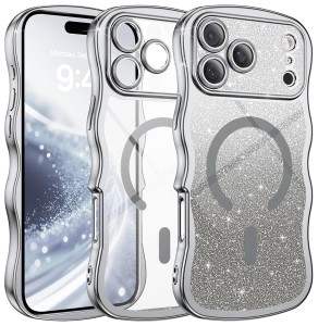 ETUI EXOGUARD GLITTER WAVE - APPLE IPHONE 17 PRO - SILVER