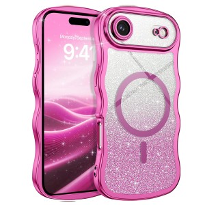 ETUI EXOGUARD GLITTER WAVE - APPLE IPHONE 17 AIR - HOT PINK
