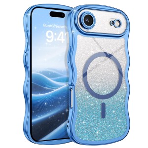 ETUI EXOGUARD GLITTER WAVE - APPLE IPHONE 17 AIR - LIGHT BLUE