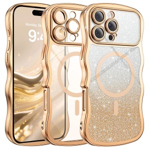 ETUI EXOGUARD GLITTER WAVE - APPLE IPHONE 16 PRO - GOLD