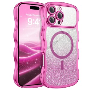 ETUI EXOGUARD GLITTER WAVE - APPLE IPHONE 16 PRO - HOT PINK