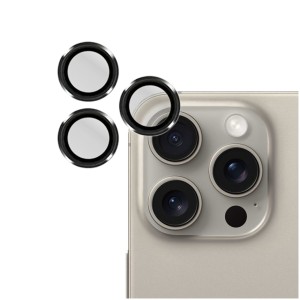 Szkło Exoguard Cam + Aplikator - Apple Iphone 15 Pro / 15 Pro Max - Black