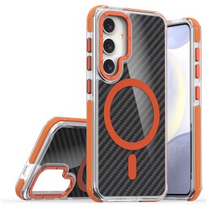 Etui Exoguard Carbon Ms - Samsung Galaxy S24 Plus - Black / Orange