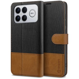 ETUI EXOGUARD WALLET - XIAOMI POCO F8 ULTRA - BLACK / BROWN