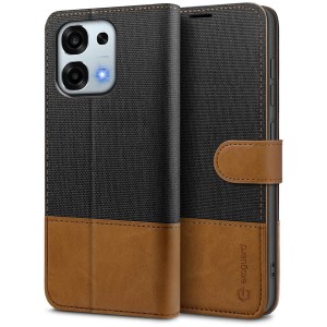 ETUI EXOGUARD WALLET - OPPO A6 PRO - BLACK / BROWN