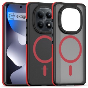 ETUI EXOGUARD MATTE 2.0 - XIAOMI REDMI NOTE 15 (4G) / 15 5G - BLACK / RED