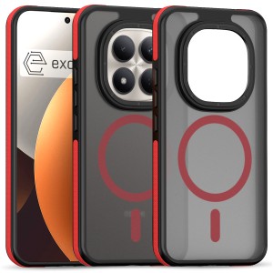 ETUI EXOGUARD MATTE 2.0 - XIAOMI REDMI NOTE 15 PRO PLUS 5G - BLACK / RED