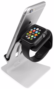 Stojak Orzly Duostand - Apple Watch 38mm / 42mm - Silver